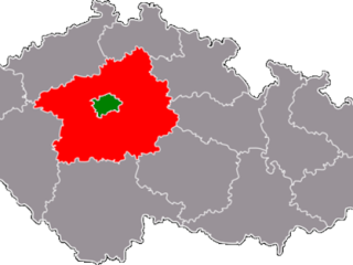 Map of the city and metropolitan area within the Czech Republic